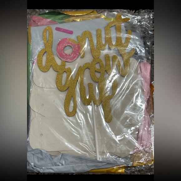 Source Unknown Other - Donut Grow Up Birthday Decor Set